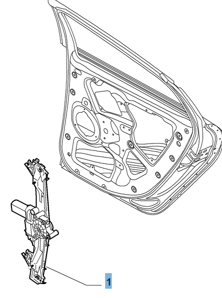Electric Window Regulator, Offside Rear - Bravo
