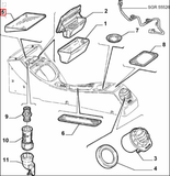 Rubber Mat, Front center console - Alfa Romeo 147 735292836
