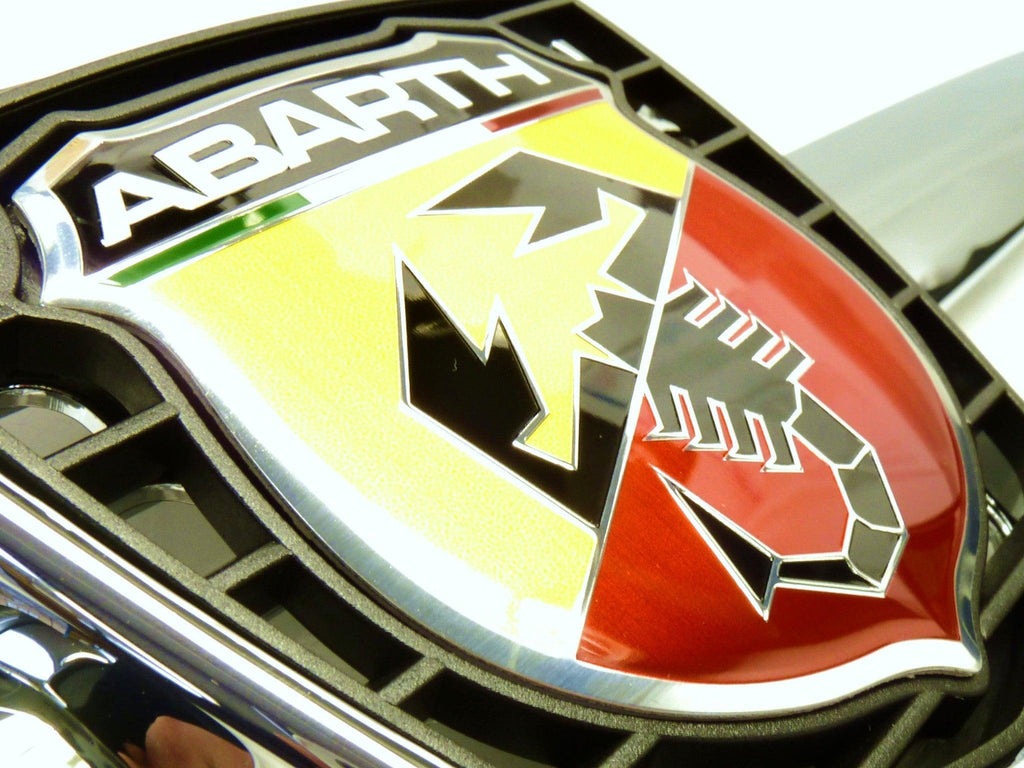 Genuine Abarth 500/595/695 Front Frieze Emblem – Coat Of Arms, OEM Part Number 735496478
