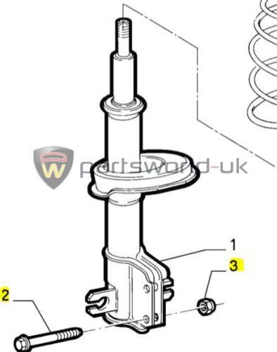 Front Shocker Nut & Bolt - Fiat Alfa Romeo 7676614 7676615  