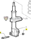 Front Shocker Nut & Bolt - Fiat Alfa Romeo 7676614 7676615