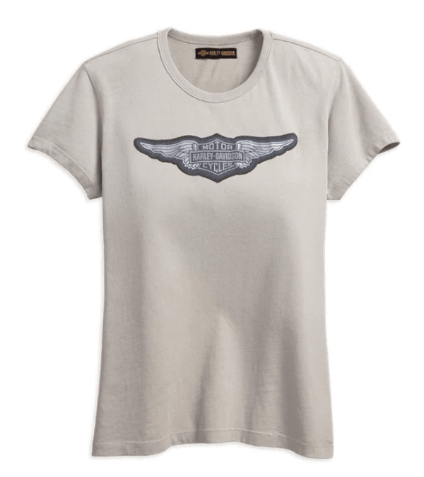 Z99101-18VW/022L Harley Davidson Women's Winged B&S Logo Short Sleeve Tee