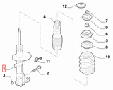 Shock Absorbers -  Abarth 500 51902664 / 51902669