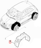 Wheel Arch Liner Front - Abarth 500 51820273 / 51820272