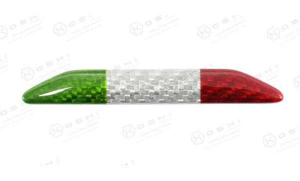 Koshi Carbon Fibre Steering Wheel Italian Flag Badge - 4C - Partsworld-UK - AR4C-053.IT