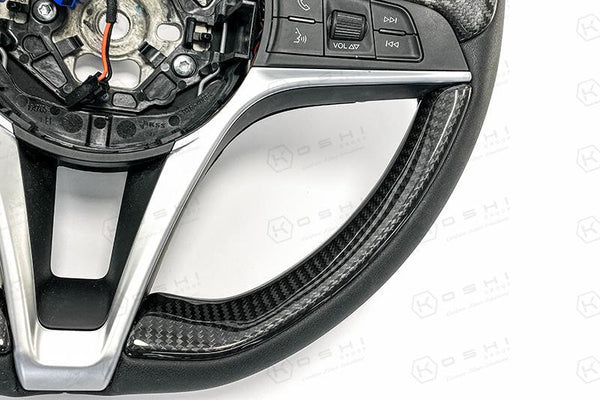 Koshi Carbon Fibre steering Wheel Sides Cover (QV Style) - Giulia & Stelvio