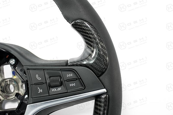 Koshi Carbon Fibre Steering Wheel Thumb Grips Cover - Giulia / Stelvio