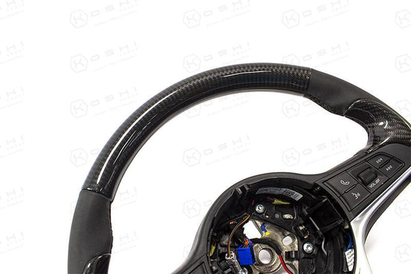 Koshi Carbon Fibre Steering Wheel Upper Part Cover - Giulia / Stelvio