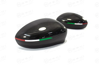 Koshi Carbon Fibre Mirror Covers - Abarth 500 / Grande Punto / Punto Evo