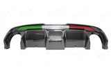 Koshi Carbon Fibre Double Exhaust Diffuser - 595 Abarth Style
