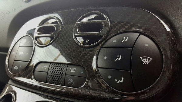 Koshi Carbon Fibre Climate Control Display Frame - 595 Abarth 2016>