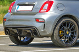 Koshi Carbon Fibre Rear Diffuser Lip Cover - 595 Abarth 2016>
