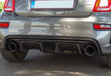 Koshi Carbon Fibre Rear Diffuser Lip Cover - 595 Abarth 2016>