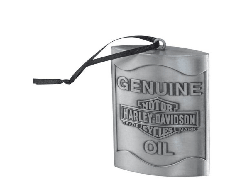 Harley Davidson Embossed Genuine Oil B&S Pewter Hanging Ornament HDX-99200 - Partsworld-UK - HDX-99200