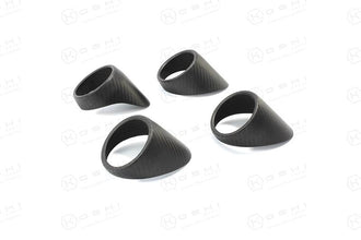Koshi Carbon Fibre Interior Air Vent Cover for Leather Dashboard - 4C