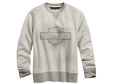 Harley Davidson Women's Studded Logo Pullover Sweatshirt, Off-White - Partsworld-UK - HDZ96322-19VW/022L
