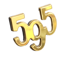 735730110 '595' Badge in Gold  - 500 Abarth Scorpioneoro