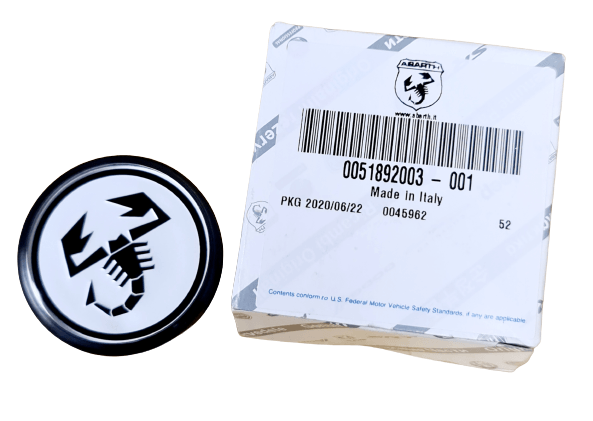 Silver Alloy Wheel Centre Cap - 500 Abarth Tributo Ferrari 
