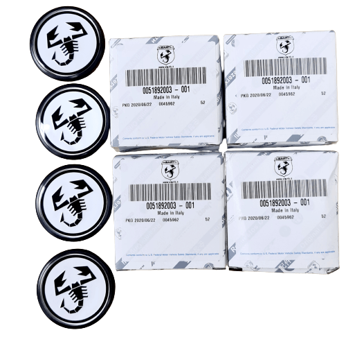 Silver Alloy Wheel Centre Cap - 500 Abarth Tributo Ferrari 