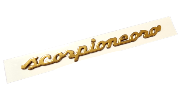 Badge "Scorpioneoro" in Gold- 500 Abarth 735730111