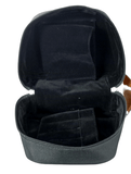 Toiletry Bag, Black with Tan Piping Fiat Abarth 124