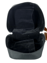 Toiletry Bag, Black with Tan Piping Fiat Abarth 124