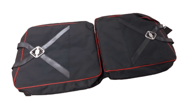 Boot Rack Bag, Black with Red Piping - 124 - Partsworld-UK - 6002350146
