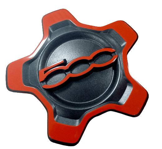 Alloy Wheel Centre Cap, Red - 500X - Partsworld-UK - 735759319