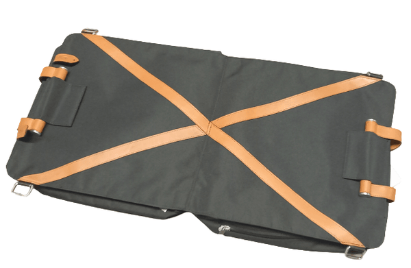 Boot Rack Bag, Black with Tan Piping - 124 - Partsworld-UK - 6002350141