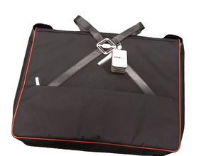 Garment Bag, Black with Red Piping - 124