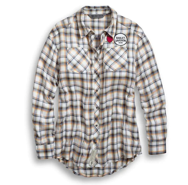 Harley Davidson Women's Harley Vibes Plaid Shirt - Partsworld-UK - HD96702-19VW/002S