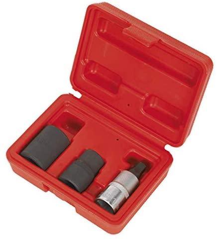 SEAVS0460 Sealey VS0460 Brake Calliper Socket Set, 1/2" Square Drive, 3 Pieces